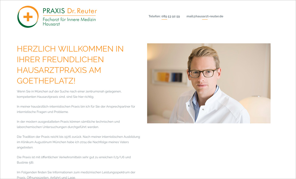 Webdesign Dr. med. Tobias Reuter Facharzt für Innere Medizin