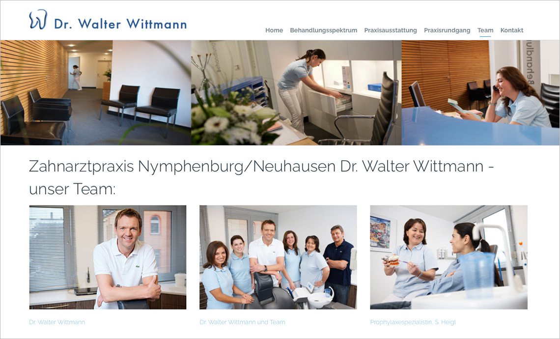 Webdesign Zahnarzt Praxis Dr. Walter Wittmann