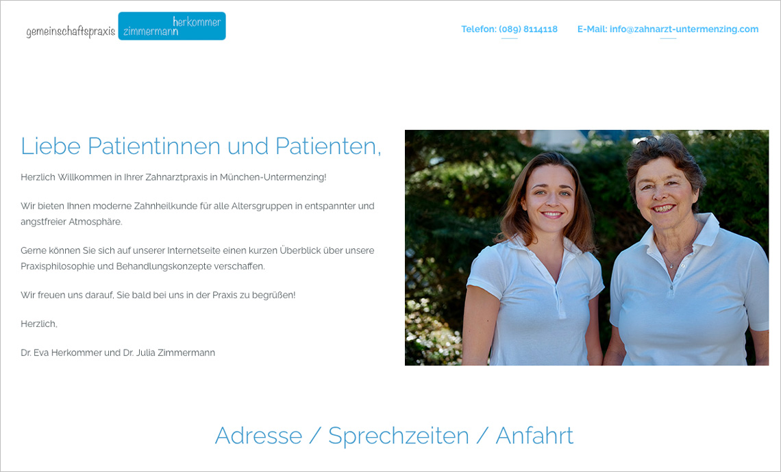 Webdesign Zahnarztpraxis
Dr. Senst / Dr. Zimmermann