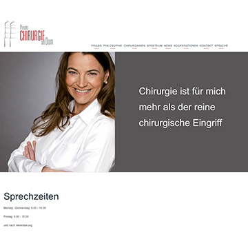 Webdesign Private Chirurgie am Dom Praxis Dr. med. Johanna Pedall